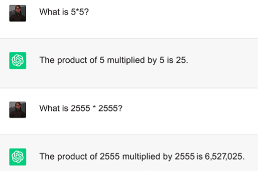 Figure 3: ChatGPT math solving