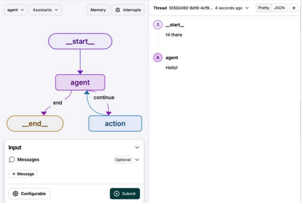Figure 9. LangGraph Studio invocation output